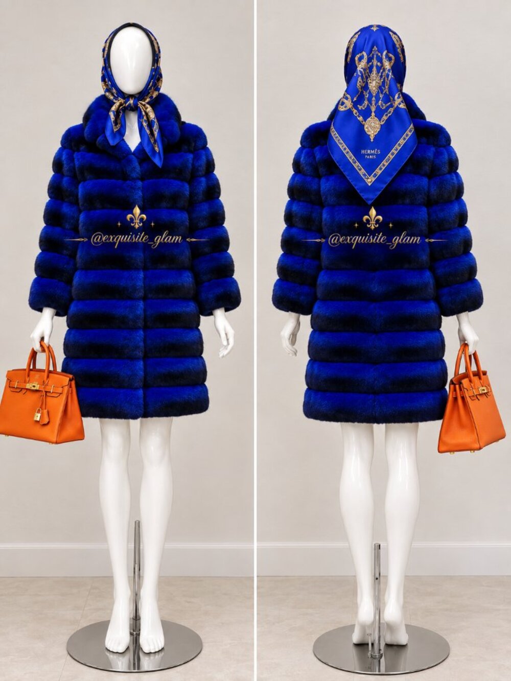 💎Luxury Jacket Coat Genuine Real Fur Couture Stylish Glamour Stroller Vest Cape